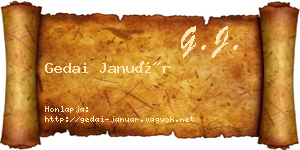 Gedai Január névjegykártya